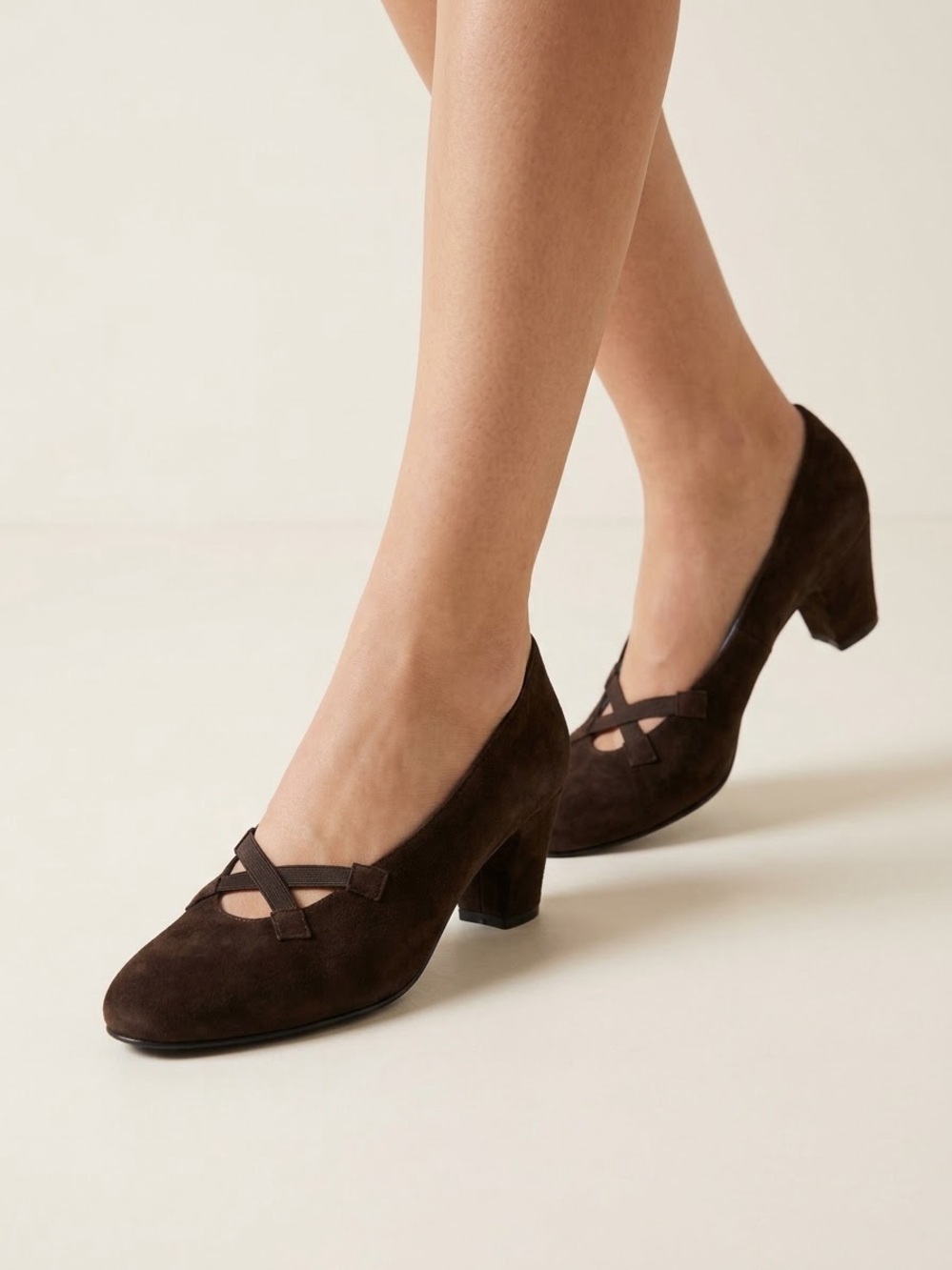 Size 9 US / 39.5 EU - Thierry Rabotin The Rae Brown Suede Low Heel Pumps